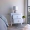 Tuhome Amara Nightstand, Two Shelves, Four Legs, White MLB7144 - alternate 5